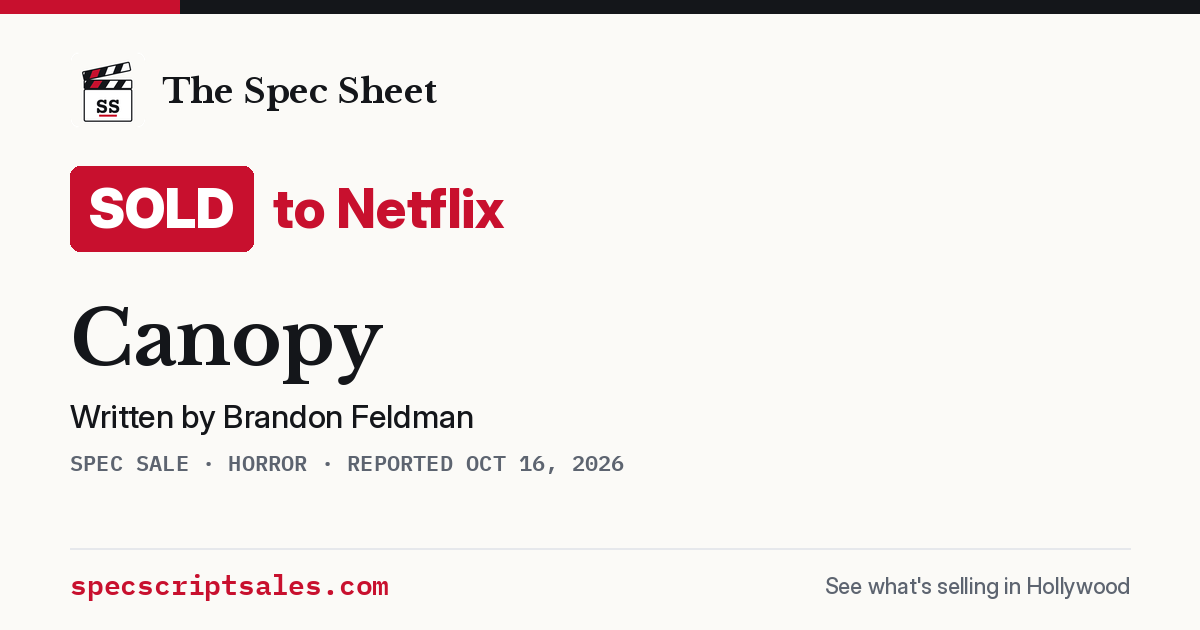 Share card: Canopy sold to Netflix