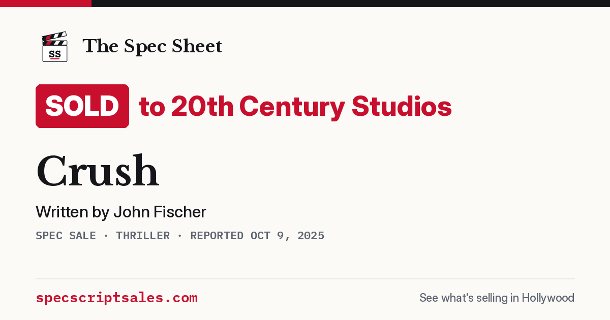 Share card: Crush sold to 20th Century Studios