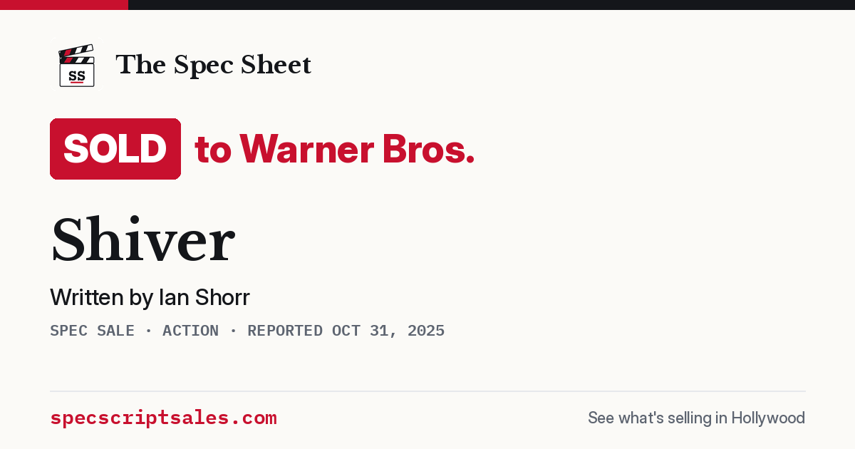 Share card: Shiver sold to Warner Bros.