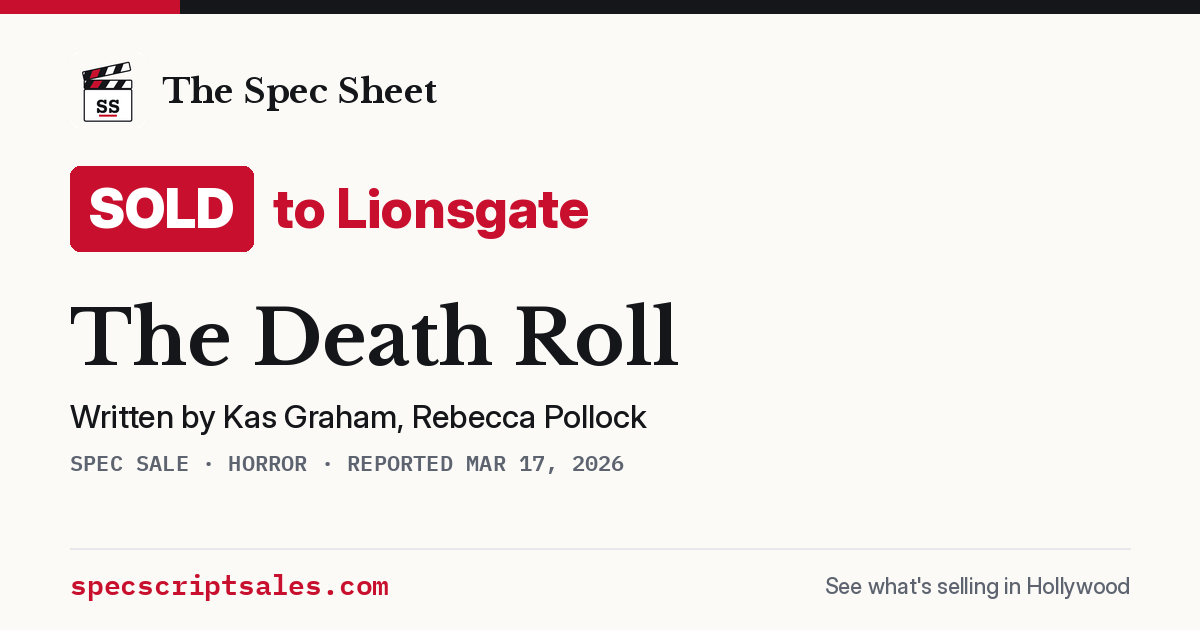 Share card: The Death Roll sold to Lionsgate