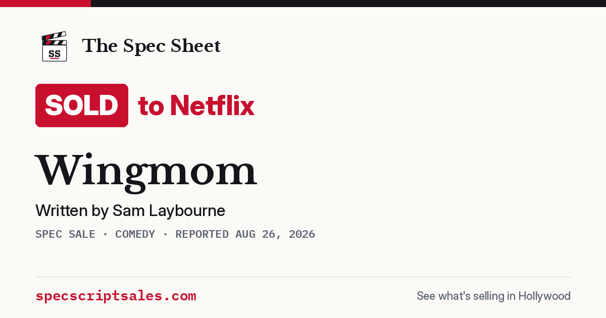 Share card: Wingmom sold to Netflix